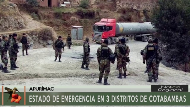 Estado de Emergencia en 3 Distritos de Cotabambas