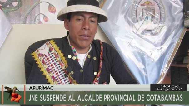 JNE Suspende al Alcalde Provincial de Cotabambas