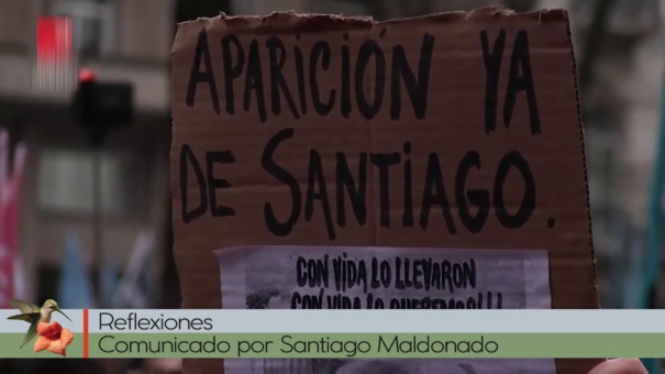 Comunicado por Santiago Maldonado