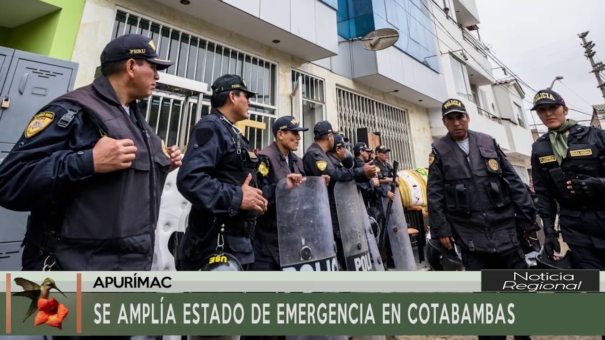 Se Amplía Estado de Emergencia en Cotabambas