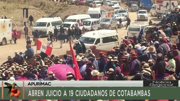 Abren Juicio a 19 Ciudadanos de Cotabambas