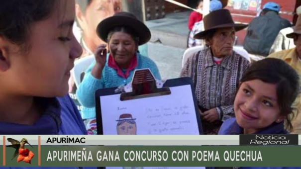 Apurimeña Gana Concurso con Poema Quechua